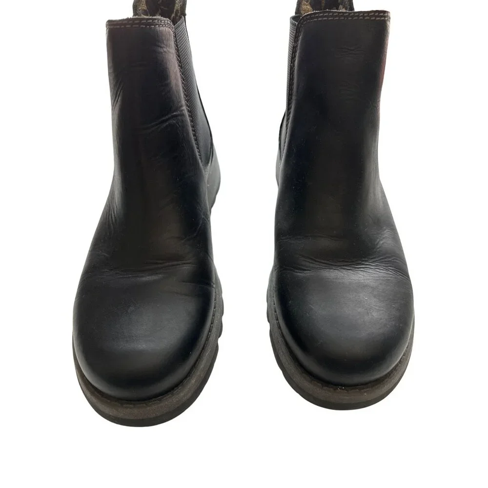 Women's Black Ankle Boots - Picture 4 of 12